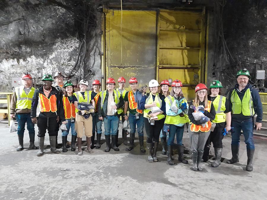 Northwest geology students and faculty toured the Doe Run Company’s Fletcher mine in April. (Submitted photos)